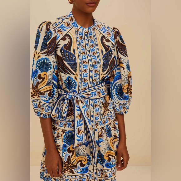 Farm Rio Sand Nature Land Mini Dress - Picture 3 of 9